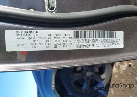 2017 Dodge Journey Crossroad Plus из США, поврежденный, VIN 3C4PDCGG5HT617755